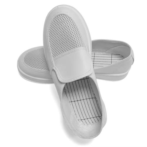 Antistatic PU/PVC Cleanroom Work Shoes Breathable ESD Mesh Shoes