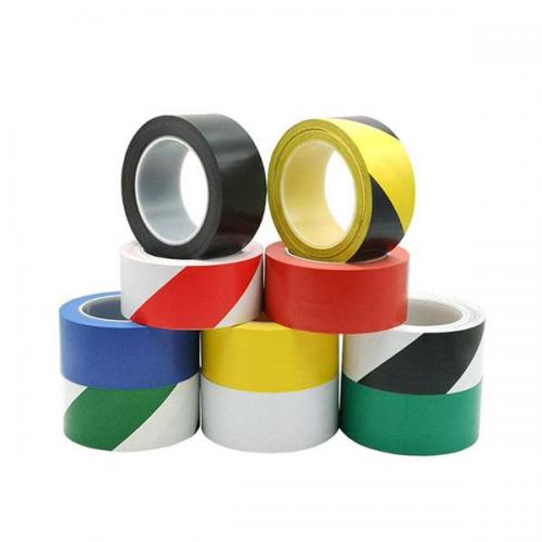 Double Color ESD Safety Warning Tape Sticky Floor Marking Tape Yellow / Back / Red / White / Green